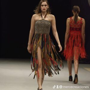 vestido piel de cordero MODA MUJER MERCEDES OLIVER